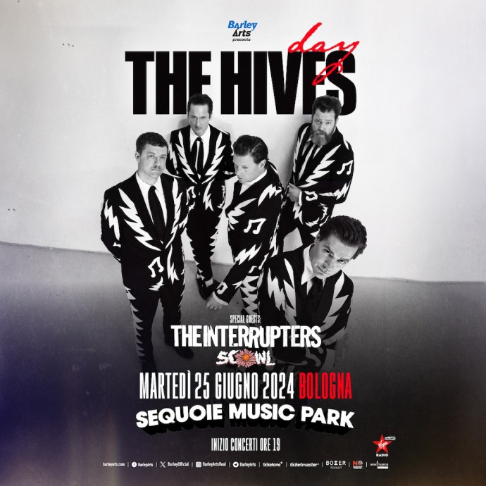 Barley Arts - The Hives Day: la band svedese in un'unica data estiva a Bologna con The Interrupters e Scowl!